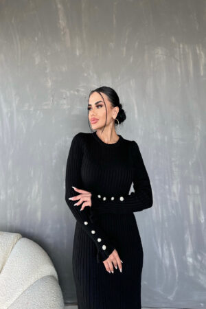 BİSİKLET YAKA KOL DÜĞMELİ TRİKO ELBİSE STANDART BEDEN (S/M/L/XL) UYUMLUDUR