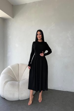 BİSİKLET YAKA PRENSE TRİKO ELBİSE STANDART BEDEN (S/M/L/XL) UYUMLUDUR