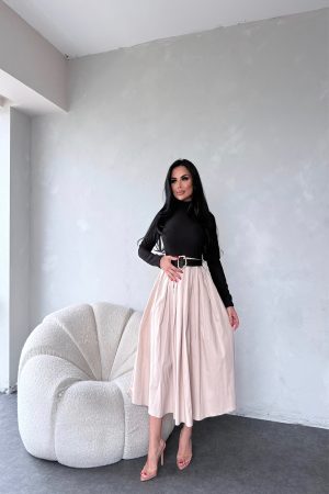 BALIKÇI YAKA ETEĞİ PİLELİ KEMERLİ BALIKÇI ELBİSE