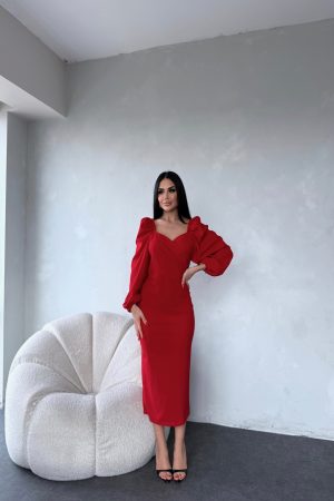 KALP YAKA PRENSES KOL ELBİSE