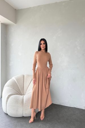 BİSİKLET YAKA PRENSE TRİKO ELBİSE STANDART BEDEN (S/M/L/XL) UYUMLUDUR