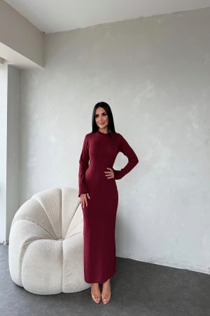 BİSİKLET YAKA İSPANYOL KOL ELMAS TRİKO ELBİSE STANDART BEDEN (S/M/L/XL) UYUMLUDUR