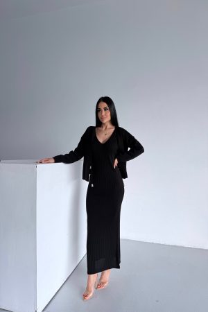 YELEK DETALI TRİKO TAKIM ELBİSE STANDART BEDEN (S/M/L/XL) UYUMLUDUR