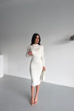 BİSİKLET YAKA DANTEL DETAYLI TAKIM ELBİSE STANDART BEDEN (S/M/L/XL) UYUMLUDUR