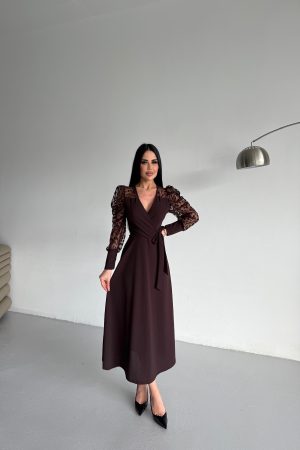 KRUVAZE YAKA KOLLARI TÜL PRENSES ELBİSE