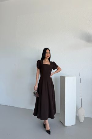 KARE YAKA PRENSES ELBİSE