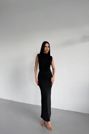 BALIKÇI YAKA TASARIM ELBİSE