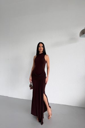 HALTER YAKA TASARIM PRENSES ELBİSE