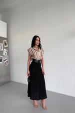 GÖMLEK YAKA KEMERLİ TASARIM ELBİSE