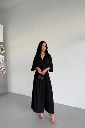 KRUVAZE YAKA YARASA ELBİSE