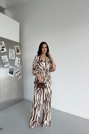 KUŞAK DETAYLI İKİLİ TAKIM ELBİSE