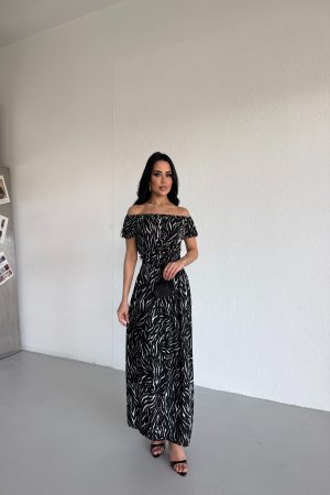 MADONNA YAKA GİPELİ ELBİSE STANDART BEDEN (S/M/L/XL) UYUMLUDUR