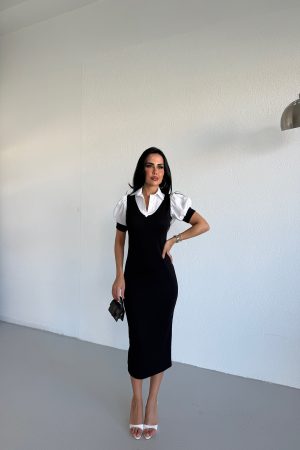 GÖMLEK YAKA KALEM ELBİSE