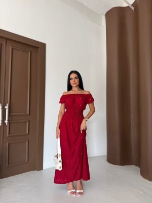 MADONNA YAKA BELDEN GİPELİ ELBİSE STANDART BEDEN (S/M/L/XL) UYUMLUDUR